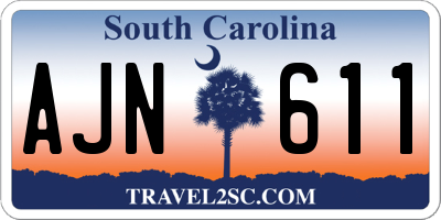 SC license plate AJN611