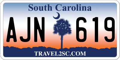 SC license plate AJN619