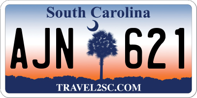 SC license plate AJN621