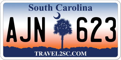 SC license plate AJN623