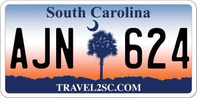 SC license plate AJN624