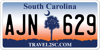 SC license plate AJN629