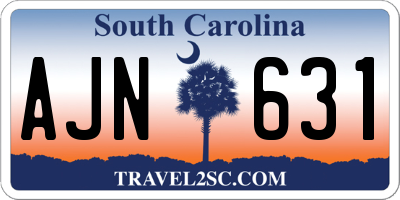 SC license plate AJN631