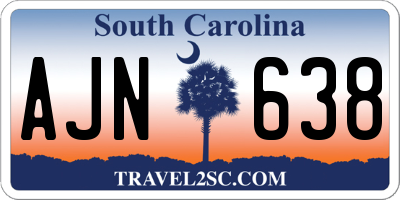 SC license plate AJN638