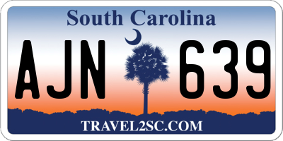 SC license plate AJN639