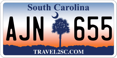 SC license plate AJN655