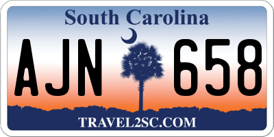 SC license plate AJN658