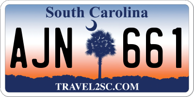 SC license plate AJN661