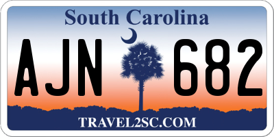 SC license plate AJN682