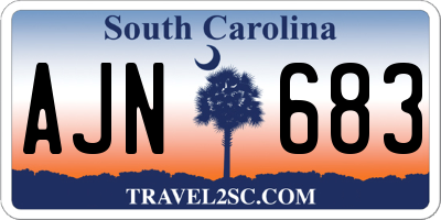 SC license plate AJN683