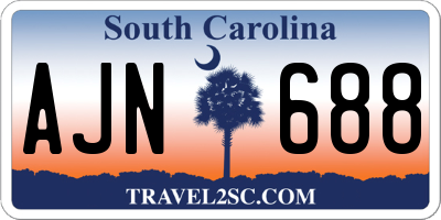 SC license plate AJN688