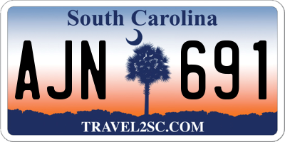 SC license plate AJN691