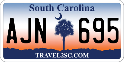 SC license plate AJN695