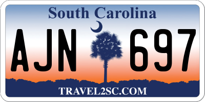 SC license plate AJN697