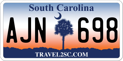 SC license plate AJN698