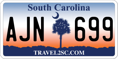 SC license plate AJN699