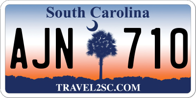SC license plate AJN710