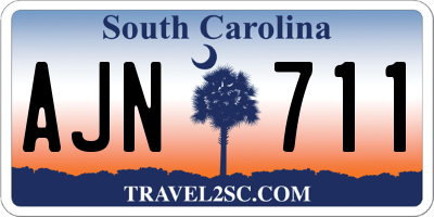 SC license plate AJN711
