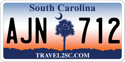 SC license plate AJN712