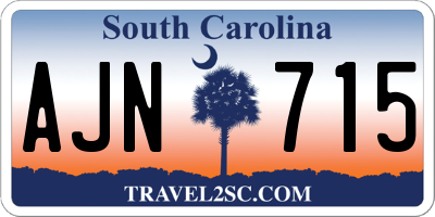 SC license plate AJN715