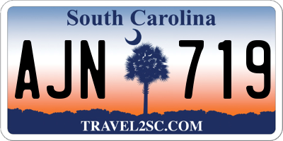 SC license plate AJN719
