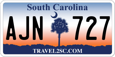 SC license plate AJN727