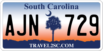 SC license plate AJN729