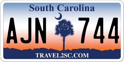 SC license plate AJN744