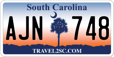 SC license plate AJN748