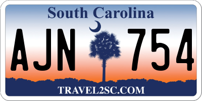 SC license plate AJN754