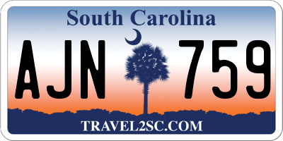 SC license plate AJN759