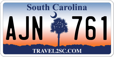 SC license plate AJN761
