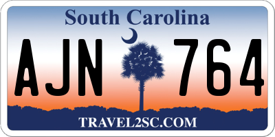 SC license plate AJN764