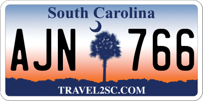 SC license plate AJN766