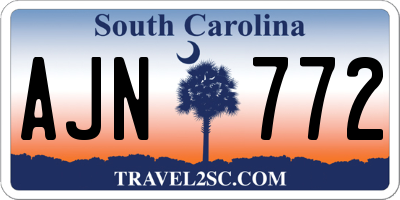 SC license plate AJN772