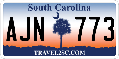 SC license plate AJN773