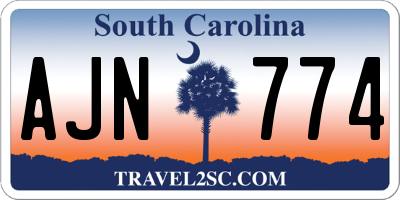 SC license plate AJN774