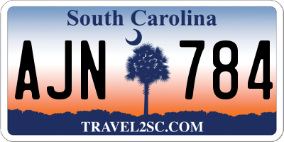 SC license plate AJN784