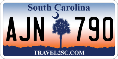 SC license plate AJN790