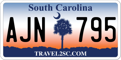 SC license plate AJN795
