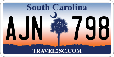 SC license plate AJN798