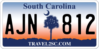 SC license plate AJN812