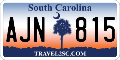 SC license plate AJN815