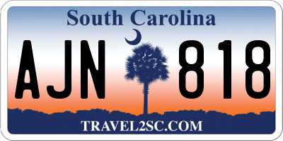 SC license plate AJN818