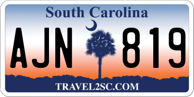 SC license plate AJN819