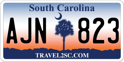 SC license plate AJN823