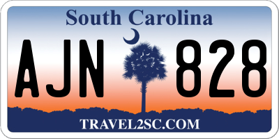 SC license plate AJN828