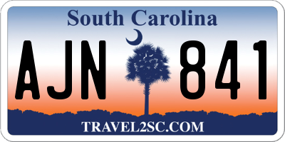 SC license plate AJN841