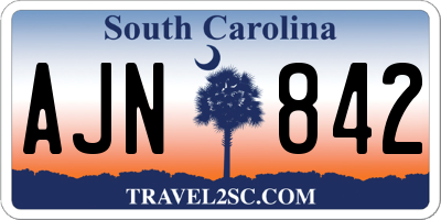 SC license plate AJN842