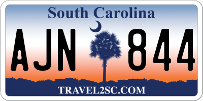 SC license plate AJN844